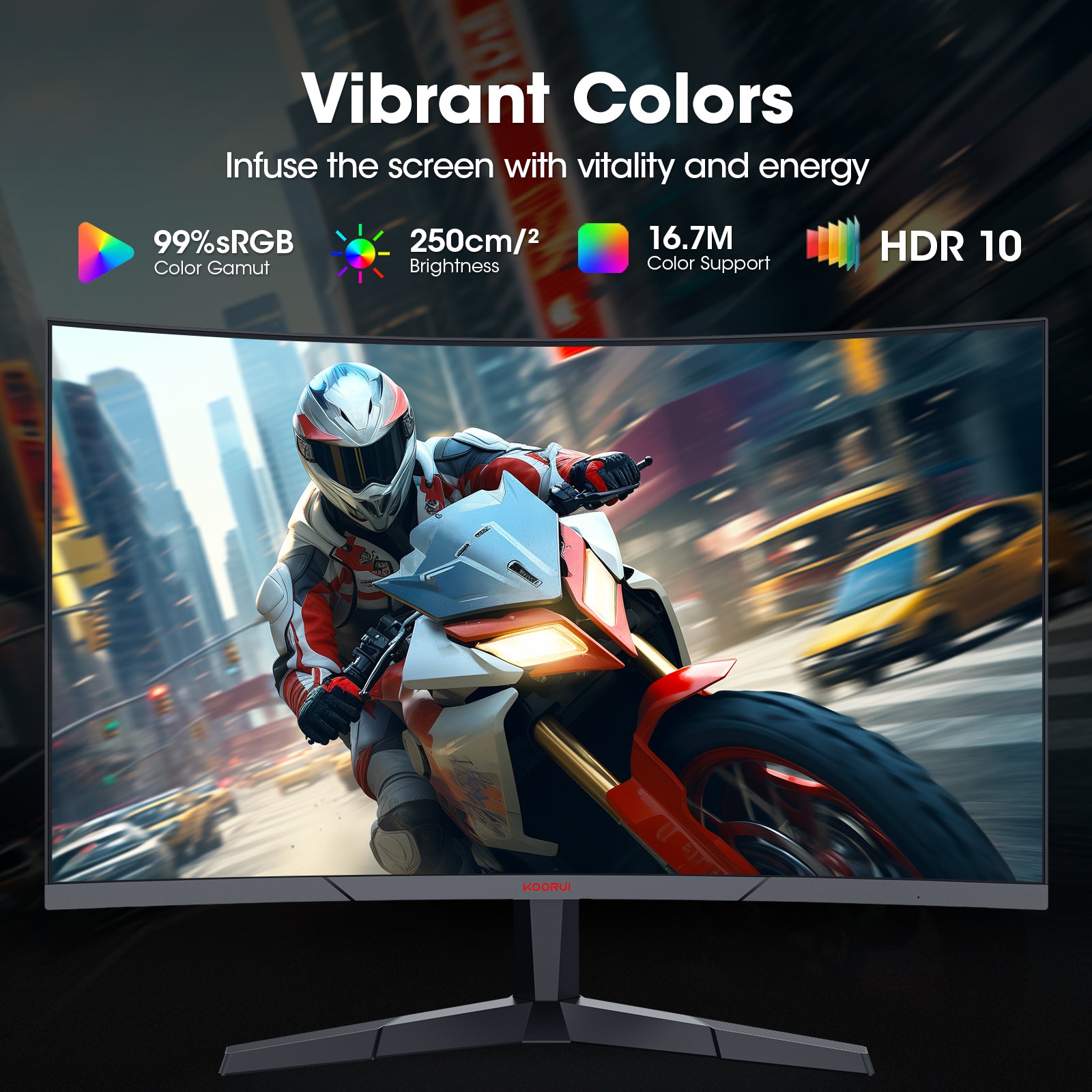 27 Inch Curved Gaming Monitor, 180Hz FHD Computer Monitors, 99% Srgb, Adaptive-Sync, 27E6CA, Computer Screen, HD Monitor, HDR